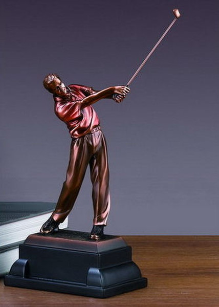 Golfer Male Statue Third Place Sculpture Add Brass plaque Award